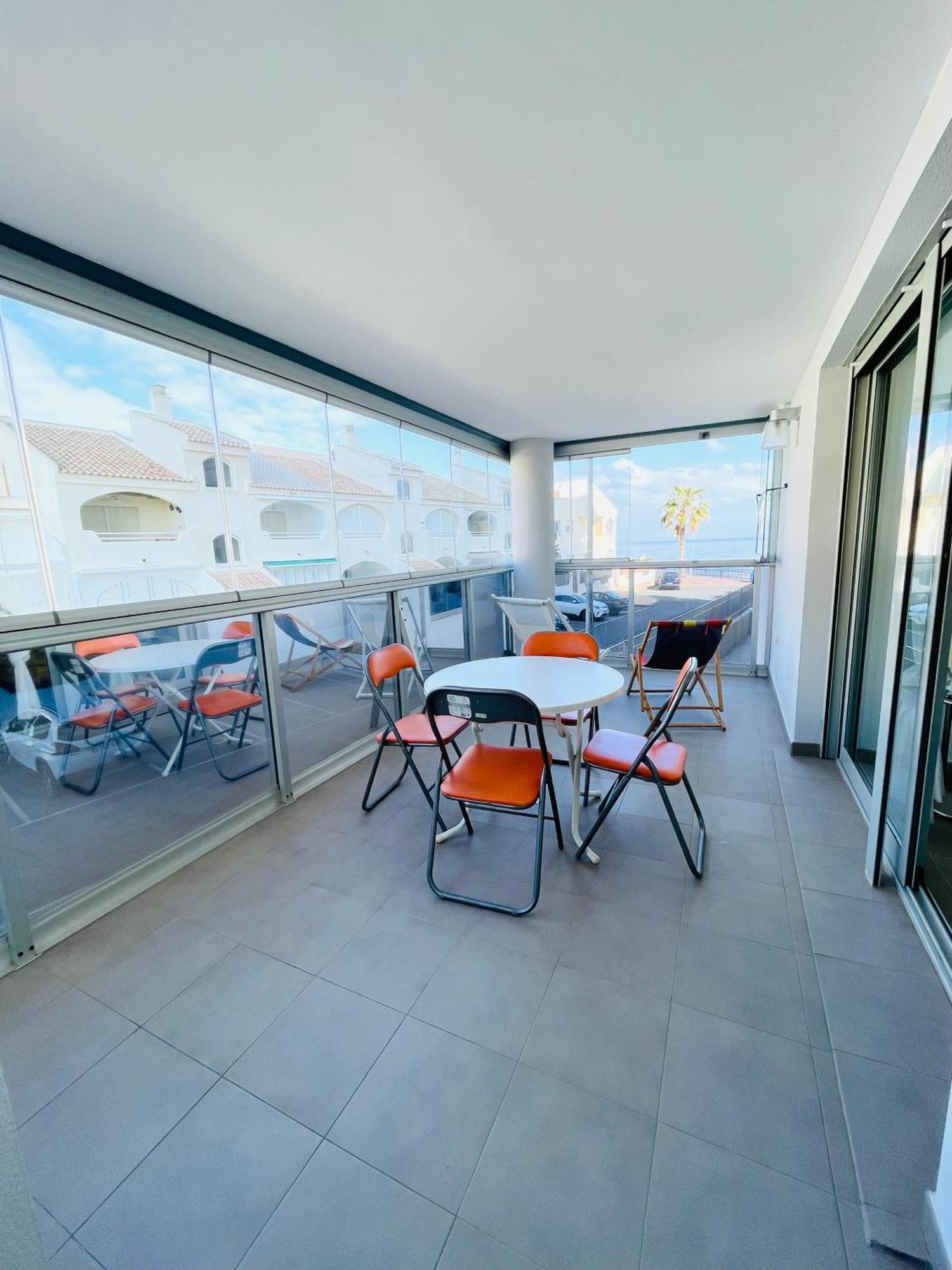 شقة Apartamento En Primera Linea Con Vistas A La Playa Ensenada Del Esparto Del Residencial Vina Del Mar لا مانغا ذيل مار مينور المظهر الخارجي الصورة